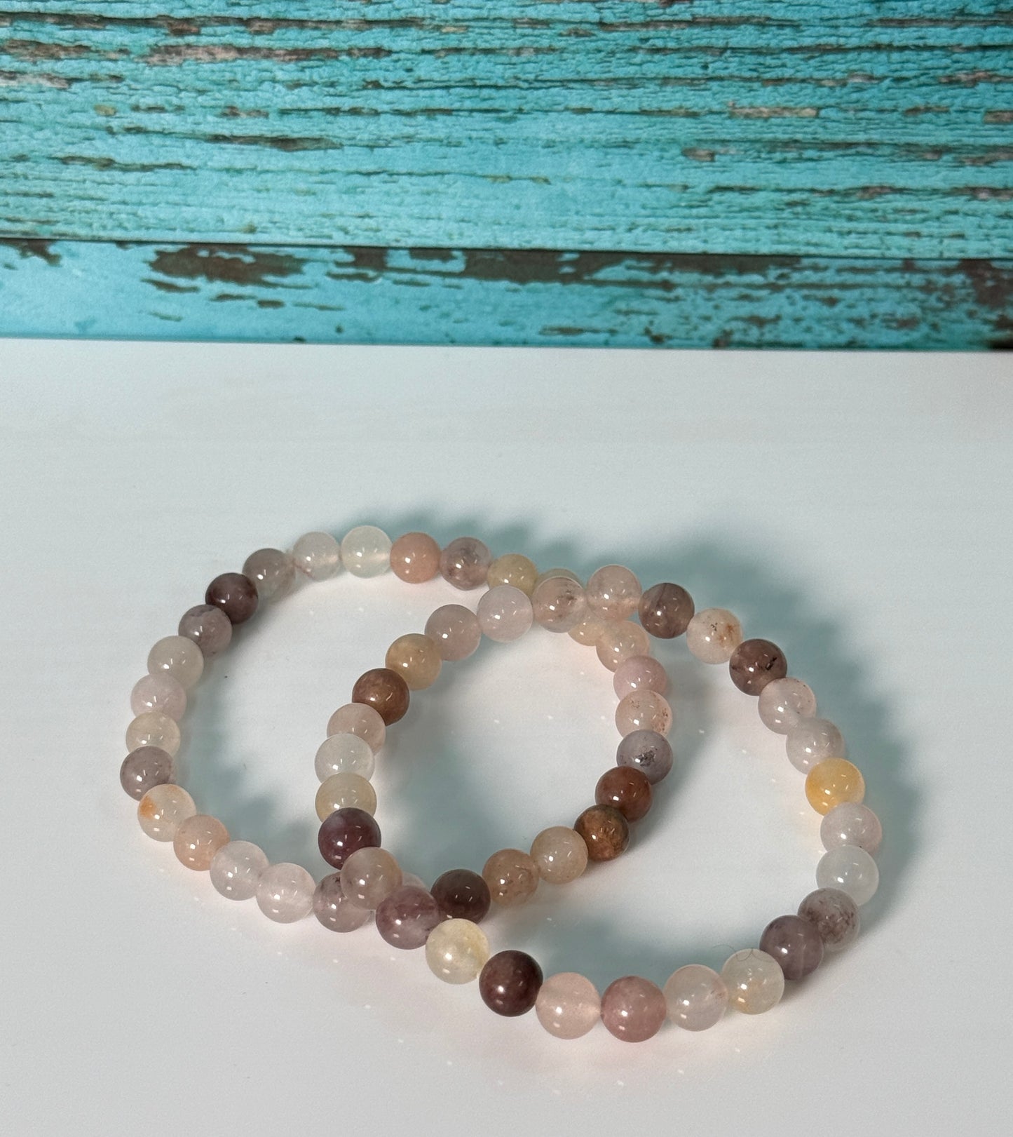 Gift Set: Purple Aventurine Bracelet + Small Labradorite Heart Carving