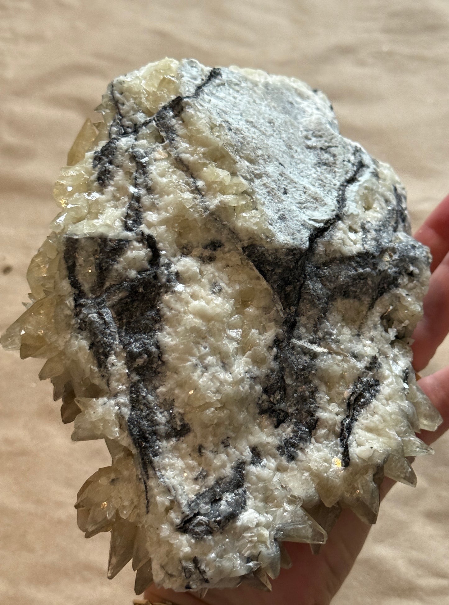 Double-Terminated Dog Tooth Golden Calcite - Chizhou