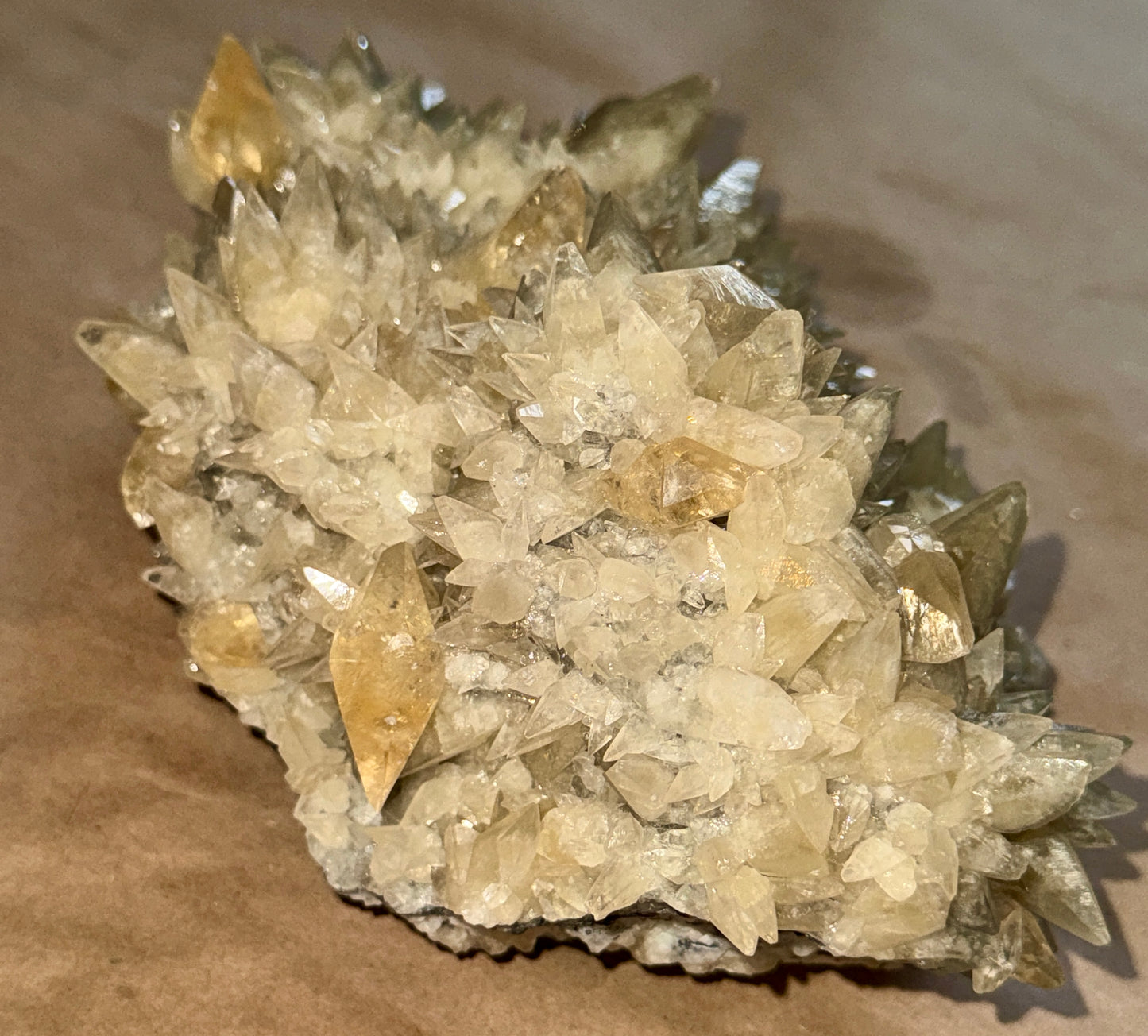 Double-Terminated Dog Tooth Golden Calcite - Chizhou