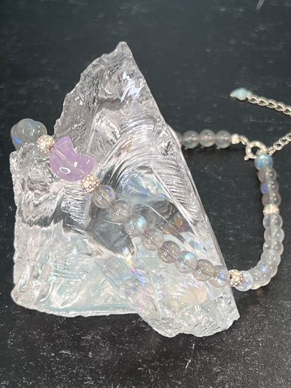 As Above, So Below Labradorite and Moonstone Women's Anklet