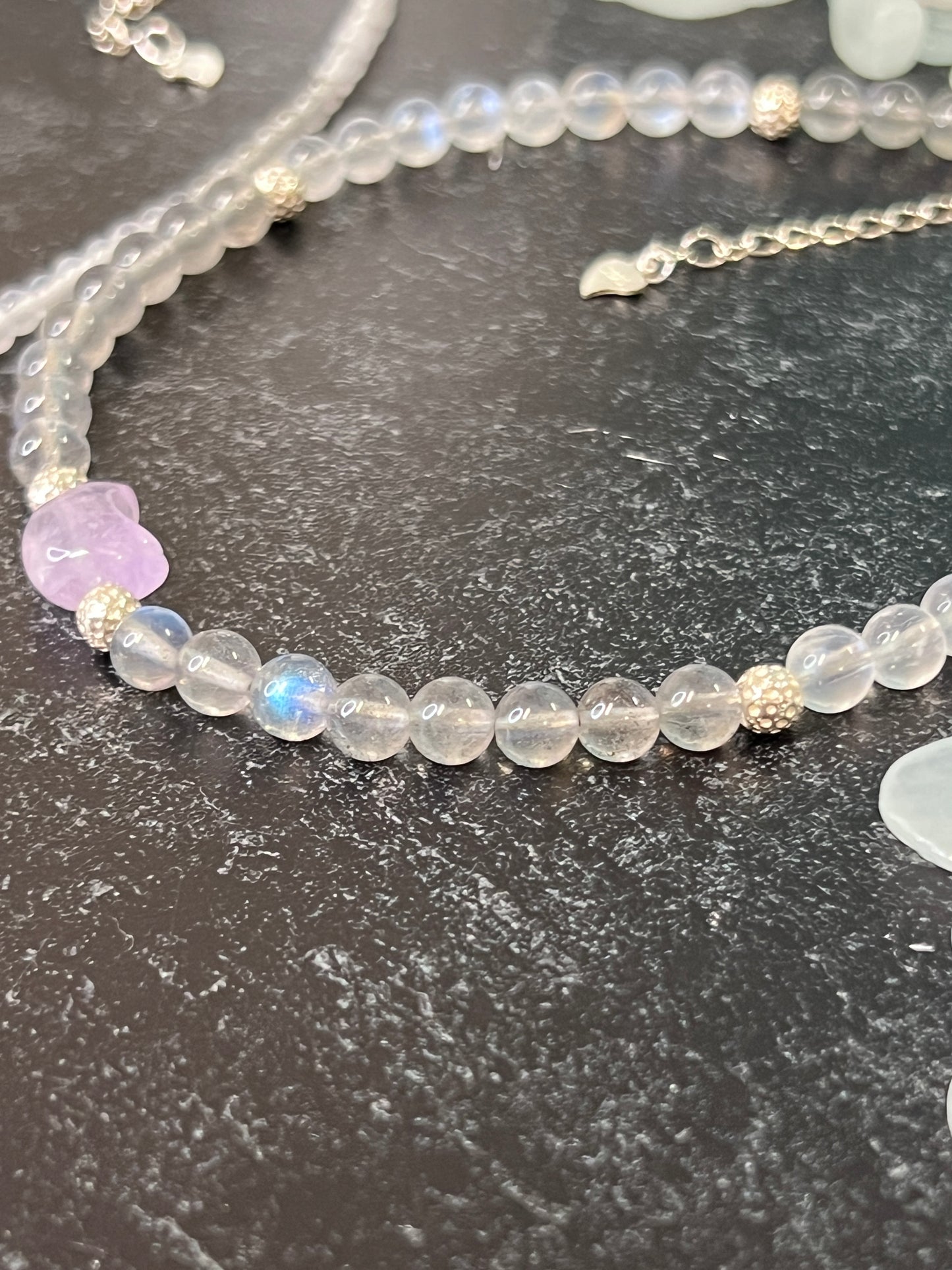 As Above, So Below Labradorite and Moonstone Women's Anklet