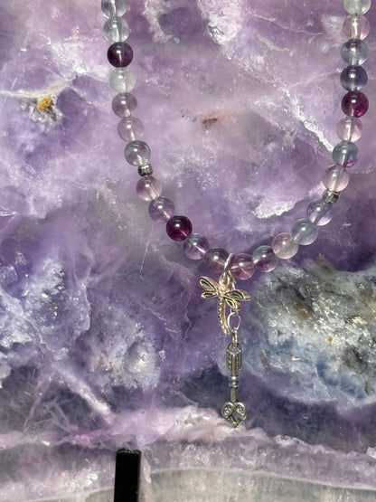 The Achiever Collection: Fluorite Dragonfly Necklace