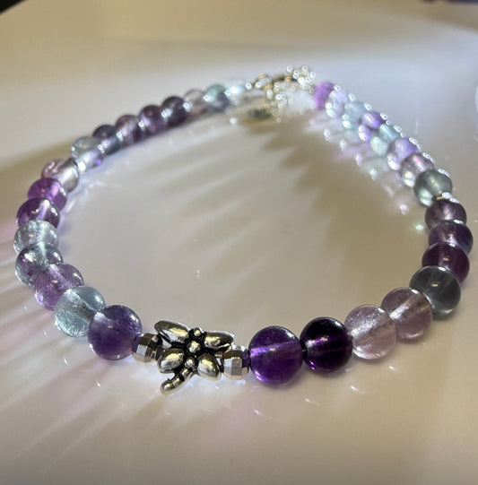 The Achiever Collection: Fluorite Dragonfly Bracelet